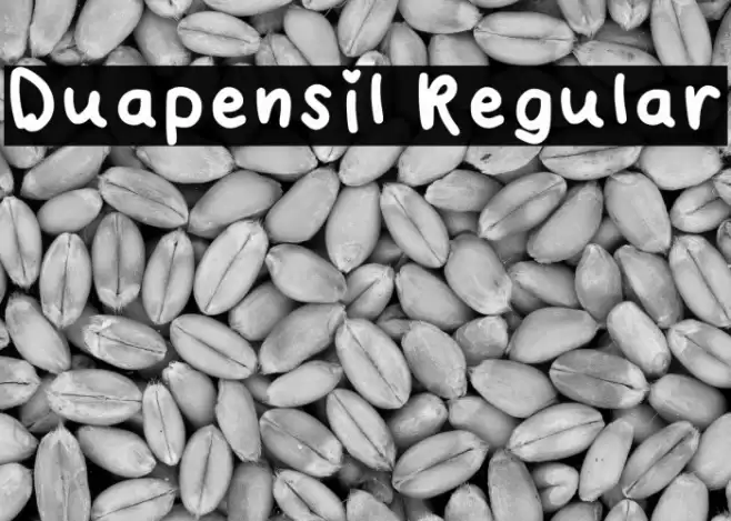 Duapensil Regular Font examples