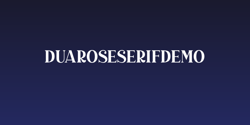 DuaroseSerifDEMO Social Header