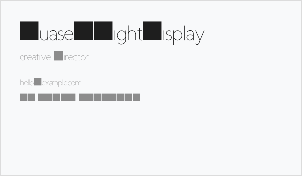 Duase-LightDisplay Business Card