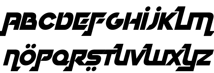 Dubai Dubstep Italic Font LOWERCASE