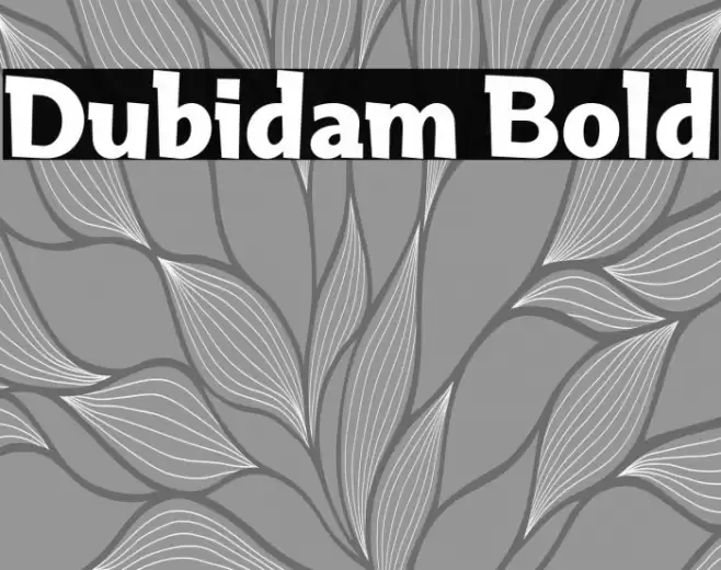 Dubidam Bold फ़ॉन्ट examples