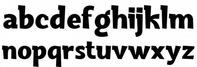 Dubidam Bold फ़ॉन्ट लोअरकेस