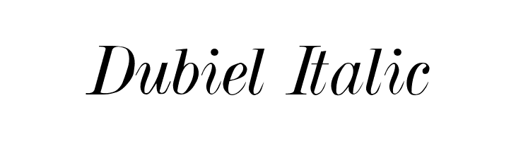 Dubiel Italic  Скачать бесплатные шрифты