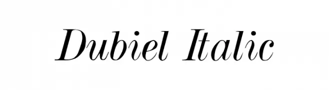Dubiel Italic  font caratteri gratis