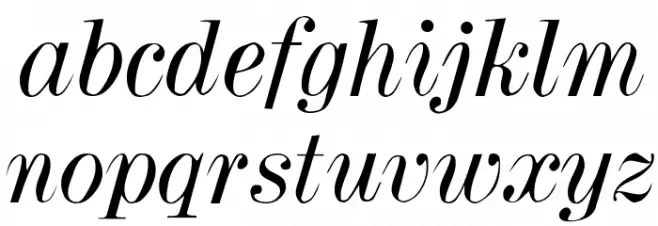 Dubiel Italic फ़ॉन्ट लोअरकेस