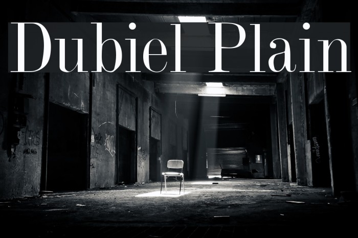 Dubiel Plain Font examples