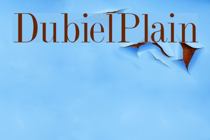 DubielPlain Font examples