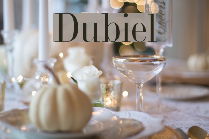 Dubiel Font examples