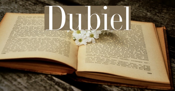 Dubiel Font examples