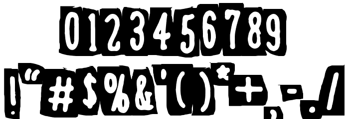 Dubious Reputation Font OTHER CHARS