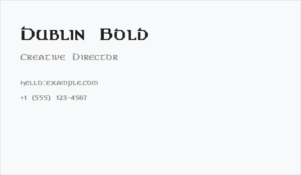 Dublin Bold Business Card