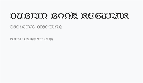 Dublin Book Regular Business Card