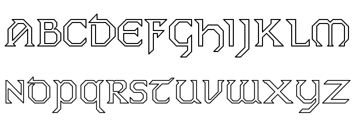 Dublin Hollow Font LOWERCASE