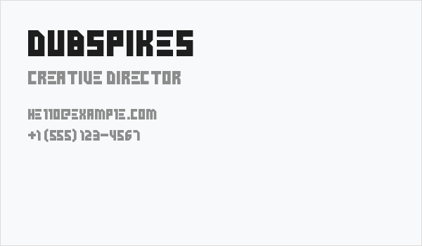 Dubspikes Business Card