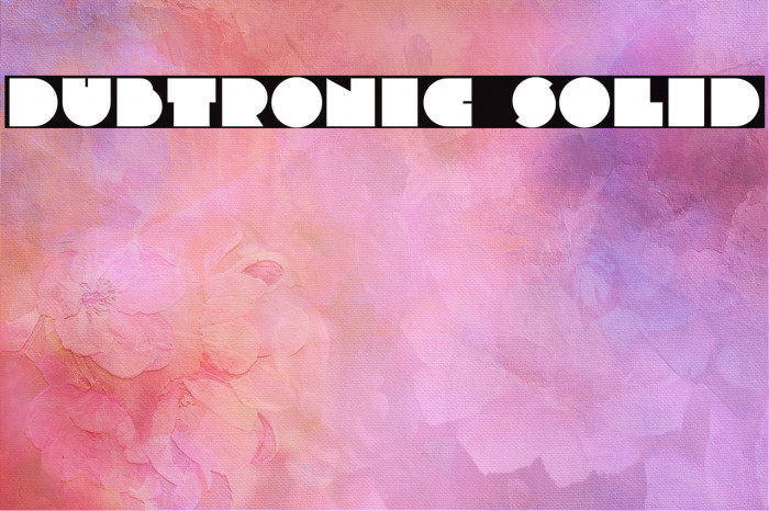 Dubtronic Solid Font examples