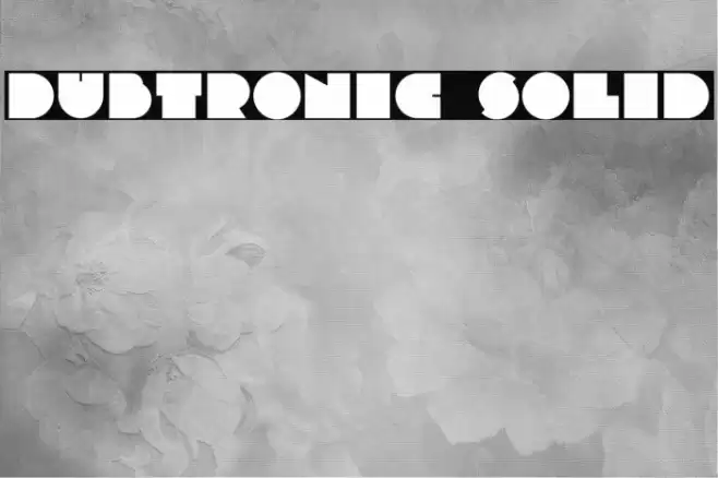Dubtronic Solid Font examples
