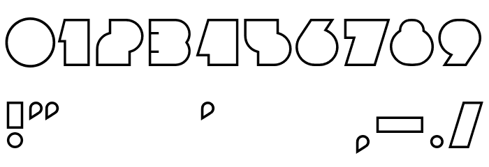 DubtronicInline Font OTHER CHARS