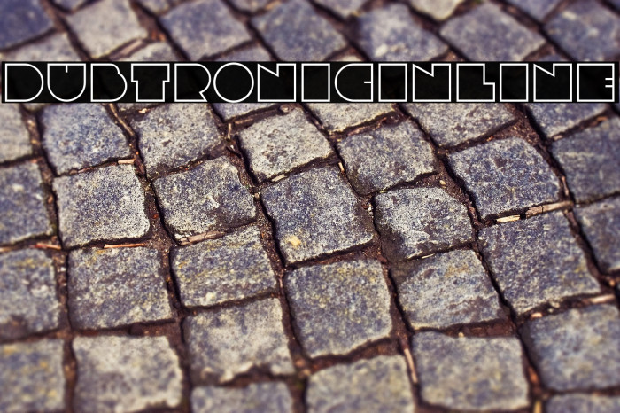 DubtronicInline Font examples