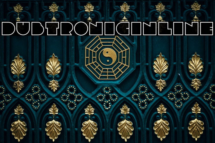 DubtronicInline Font examples