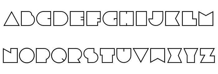DubtronicInline Font LOWERCASE
