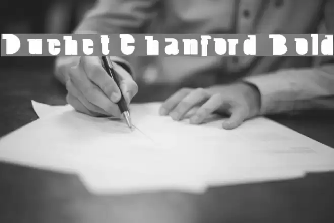 Duchet Chanford Bold Font examples