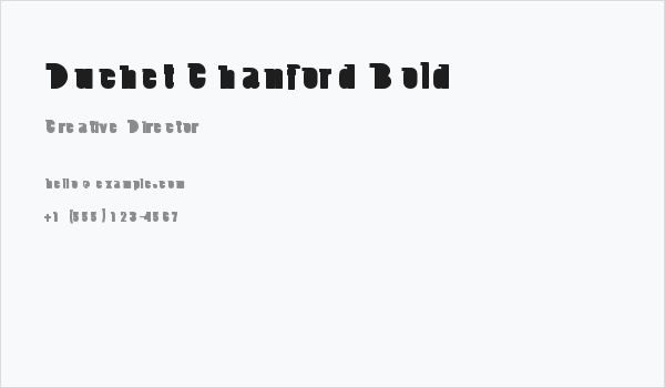 Duchet Chanford Bold Business Card