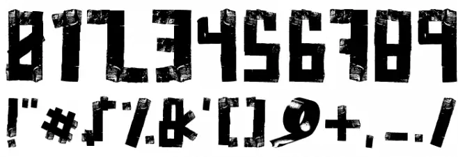 Duck Tape Font OTHER CHARS