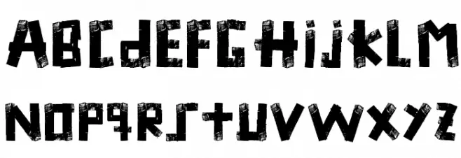 Duck Tape Schriftart Groß