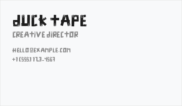 Duck Tape Business Card