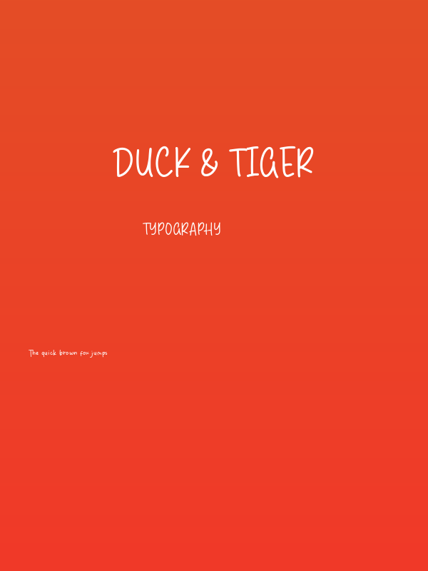 Duck & Tiger Poster