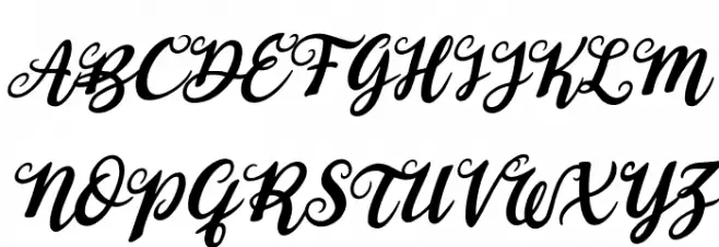 Duck in Shipah Italic Schriftart Groß