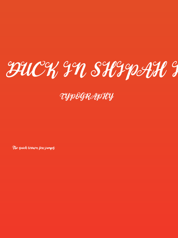 Duck in Shipah Italic Poster