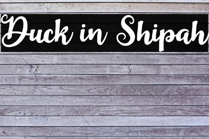 Duck in Shipah Font examples
