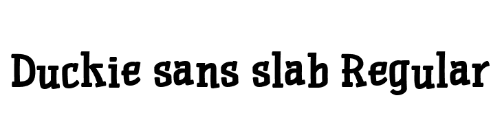 Duckie sans slab Regular  Frei Schriftart Herunterladen