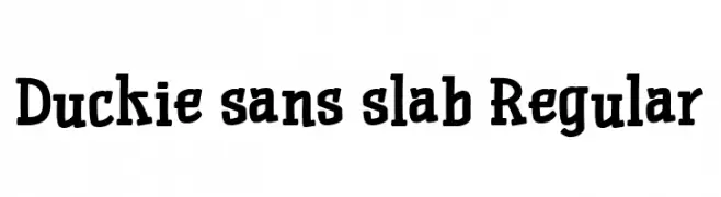 Duckie sans slab Regular  フリーフォントのダウンロード