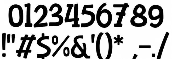 Duckie sans slab Regular Font OTHER CHARS
