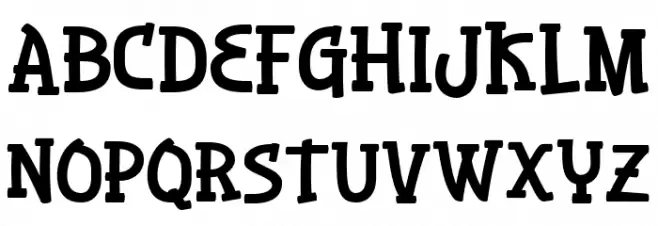 Duckie sans slab Regular Schriftart Groß