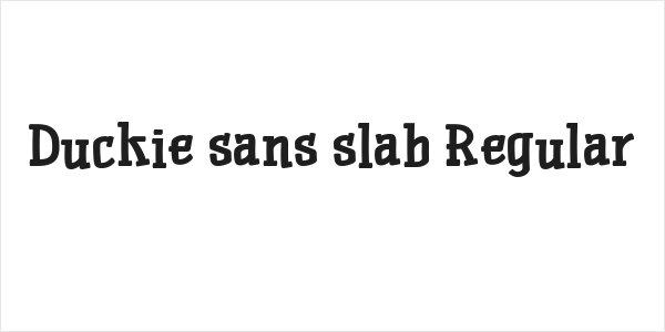 Duckie sans slab Regular Logo