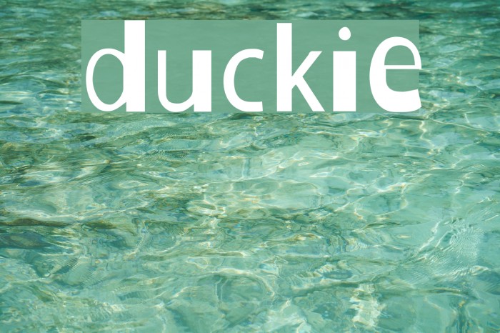 Duckie Font examples