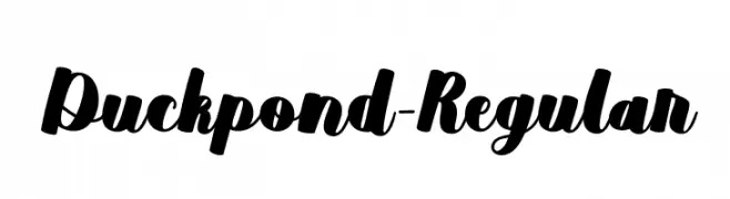 Duckpond-Regular  font caratteri gratis
