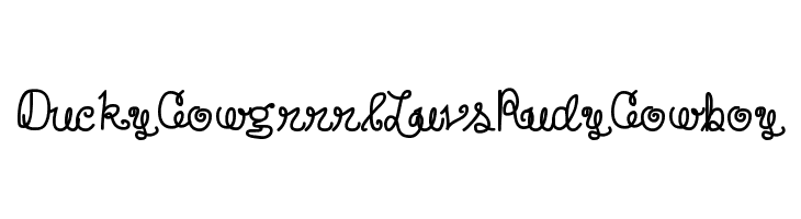 DuckyCowgrrrlLuvsRudyCowboy  font caratteri gratis