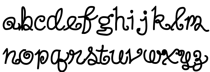 DuckyCowgrrrlLuvsRudyCowboy Font LOWERCASE
