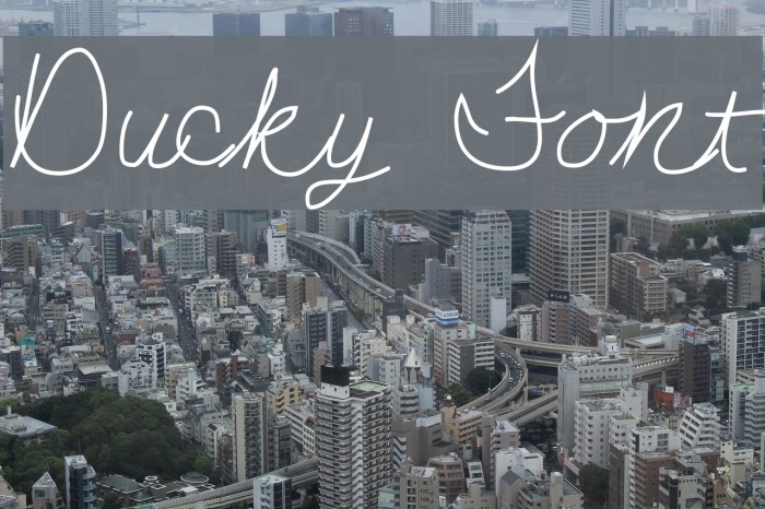Ducky Font examples