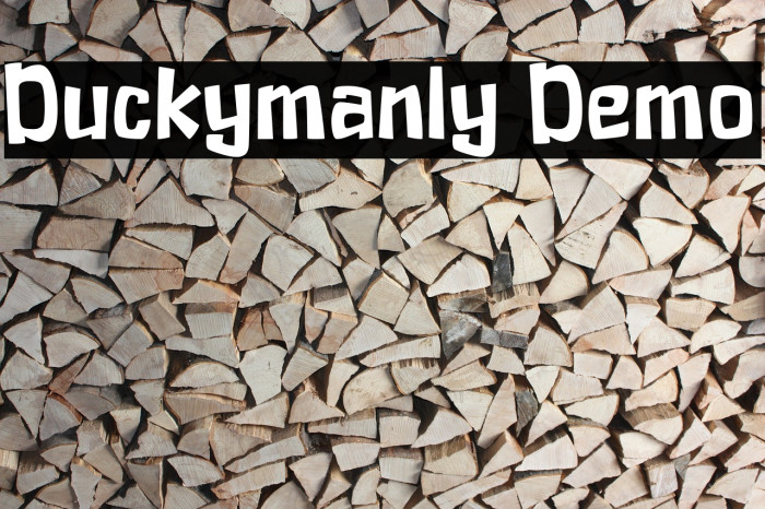 Duckymanly Demo Font examples