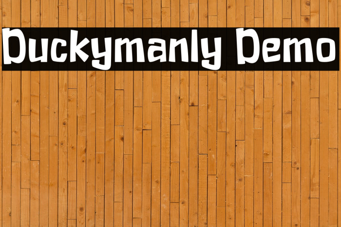Duckymanly Demo Font examples