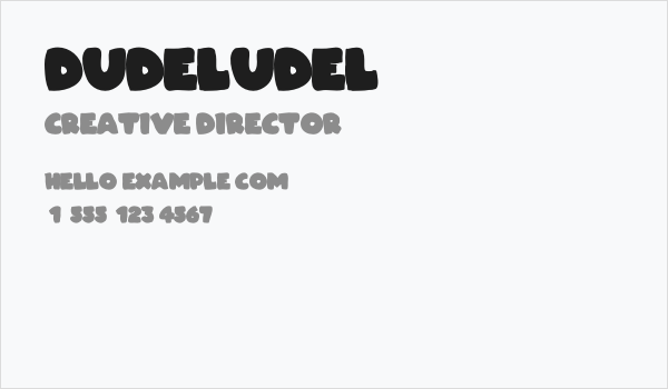 Dudeludel Business Card