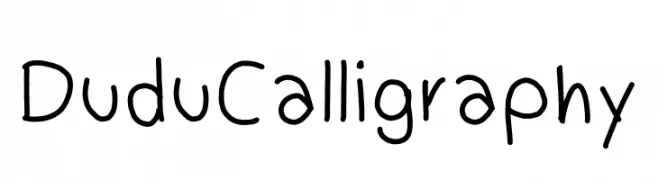 Dudu Calligraphy  Descarca Fonturi Gratis