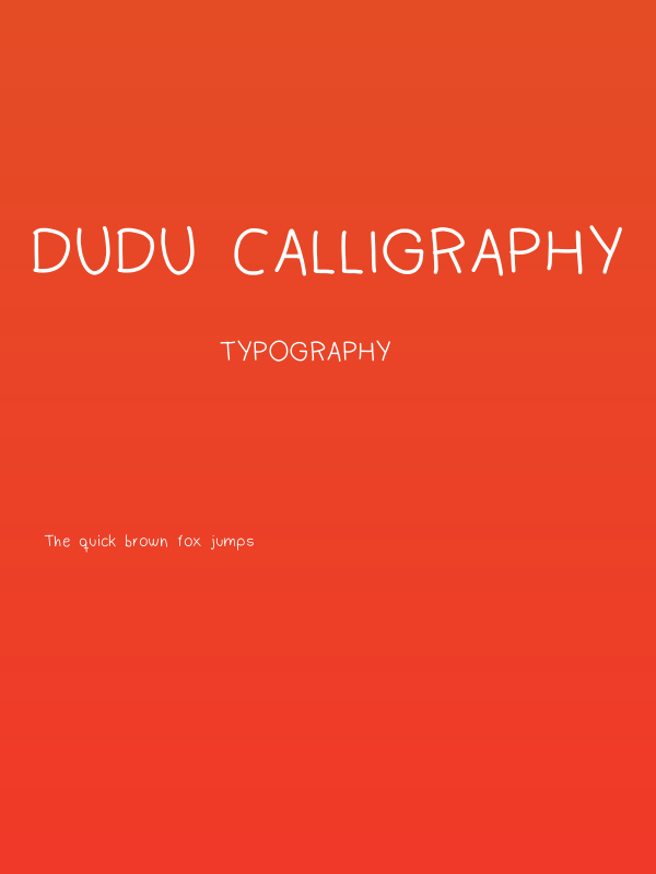 Dudu Calligraphy Poster