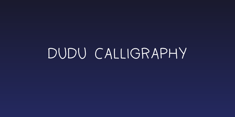 Dudu Calligraphy Social Header