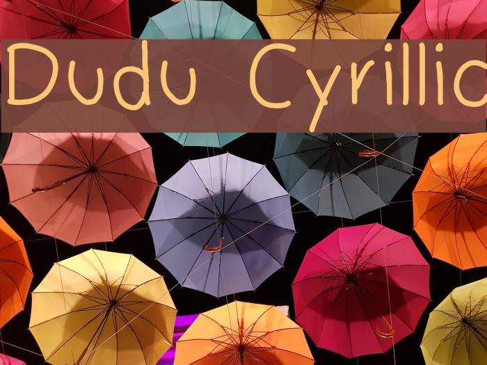 Dudu Cyrillic Font examples